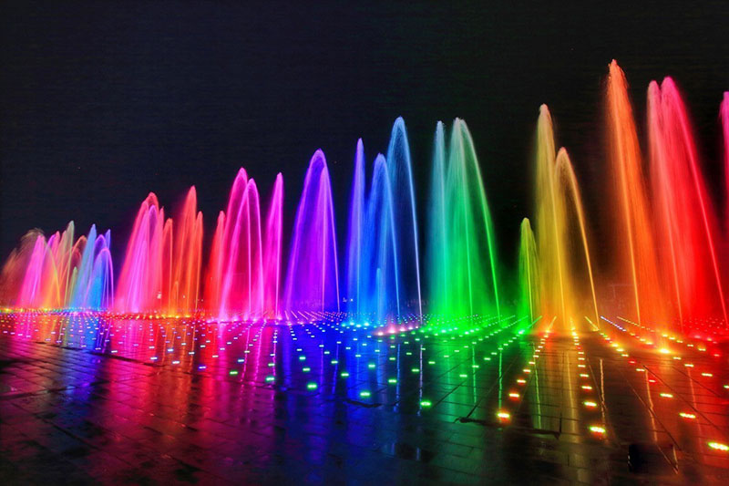 重庆江津元帅广场旱地灯光水秀音乐喷泉